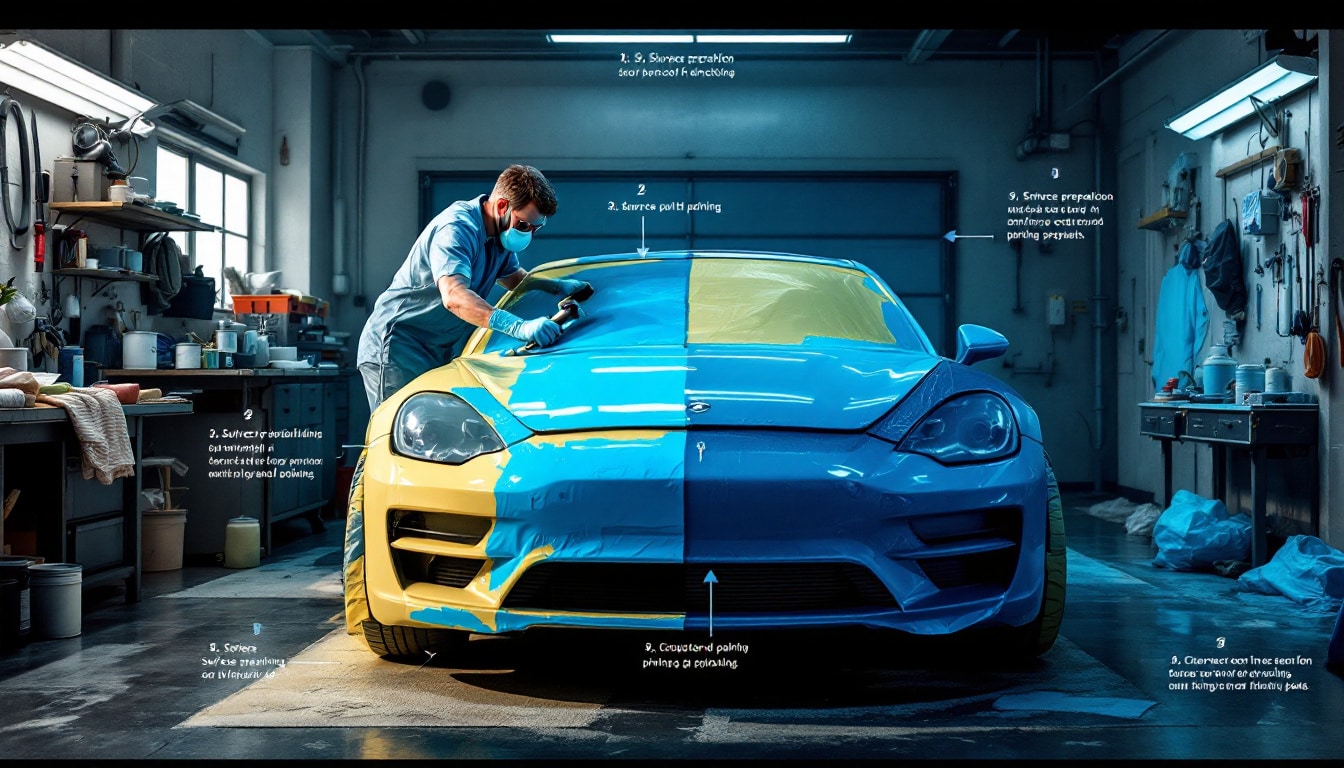 découvrez les étapes essentielles et les astuces pratiques pour repeindre la carrosserie de votre voiture. transformez l'apparence de votre véhicule tout en assurant un travail de qualité. suivez notre guide pour obtenir des résultats professionnels facilement !
