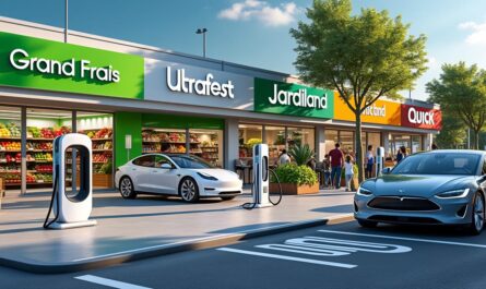 découvrez les nouvelles bornes de recharge ultra-rapides chez grand frais, jardiland et quick. facilitez votre recharge de voitures électriques tout en profitant de vos courses ou d'une pause gourmande.