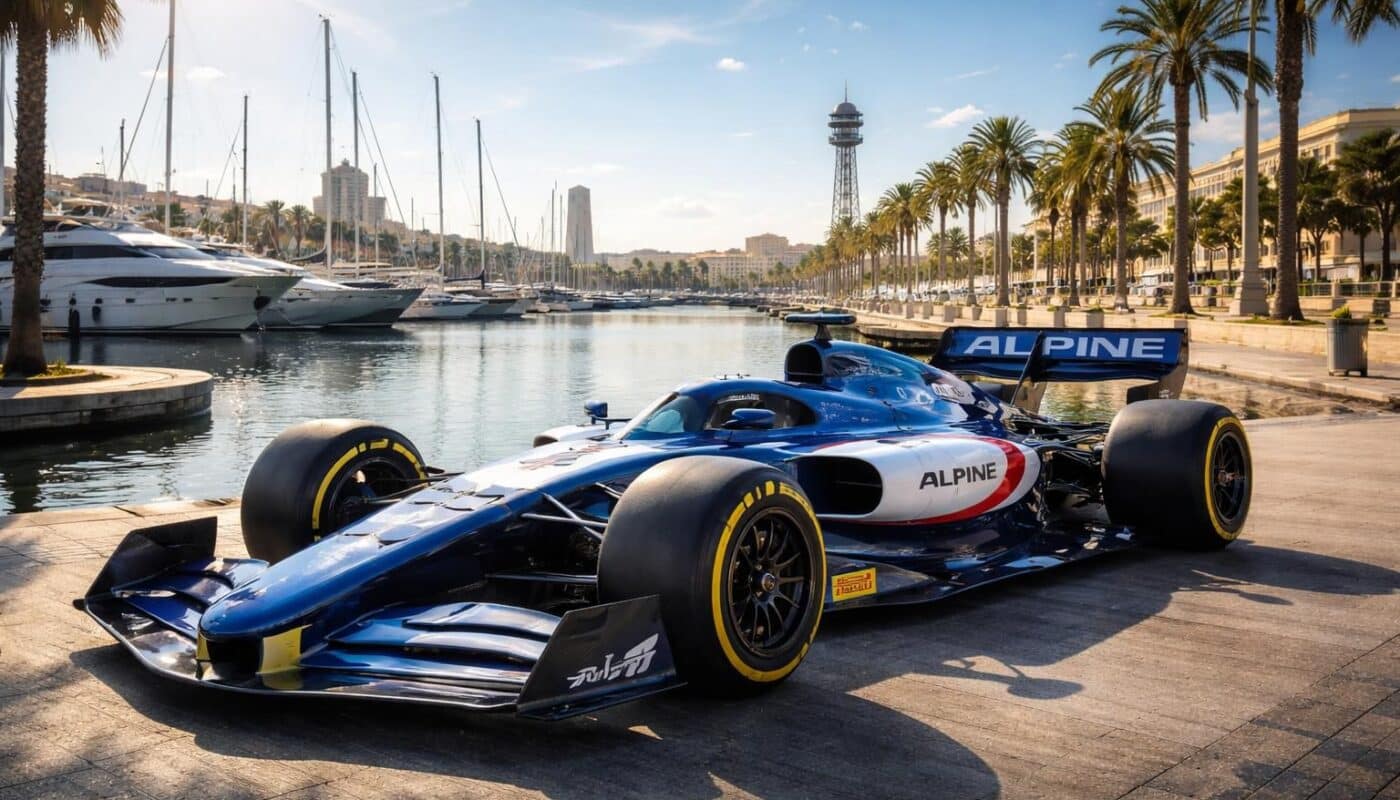 découvrez l'alpine a526, symbole d'optimisme et d'innovation, dévoilée au cœur du port de barcelone. plongez dans l'univers unique de cette nouvelle icône automobile.