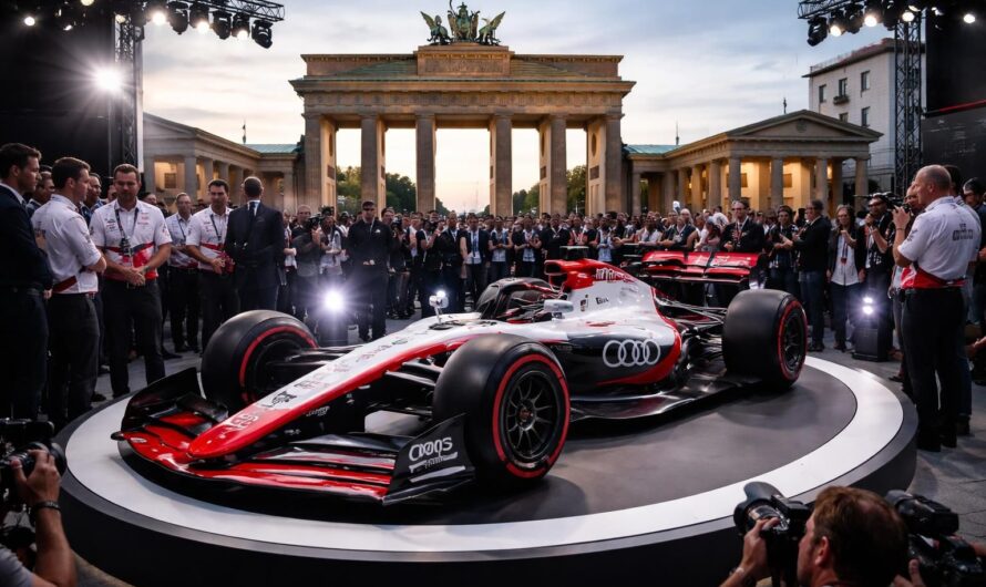 Audi présente sa monoplace à Berlin et ambitionne une lutte pour le titre mondial dès 2030 en Formule 1