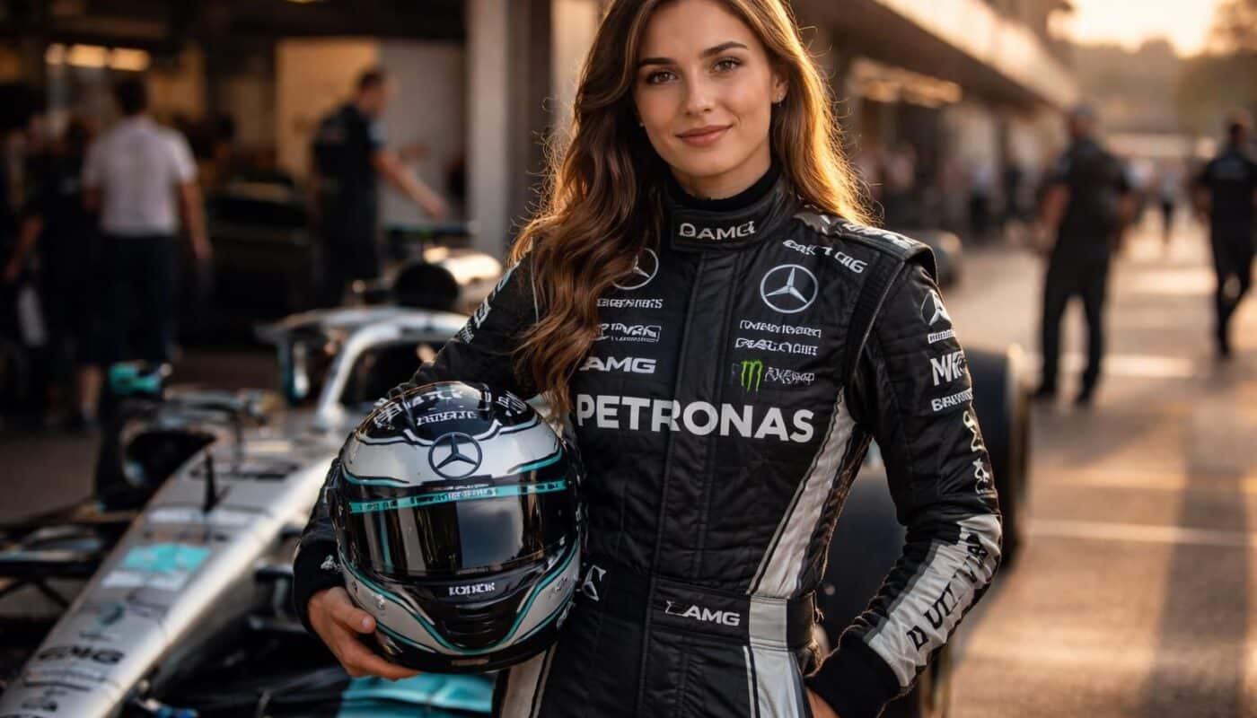 doriane pin, championne de la f1 academy, intègre mercedes en tant que pilote de développement, marquant une étape clé dans sa carrière en formule 1.