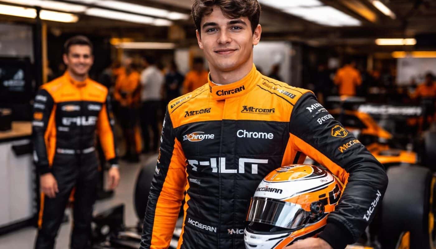 leonardo fornaroli, champion du monde de f2, rejoint l'équipe mclaren en formule 1 comme pilote de réserve aux côtés de pato o'ward, apportant talent et expérience au constructeur britannique.