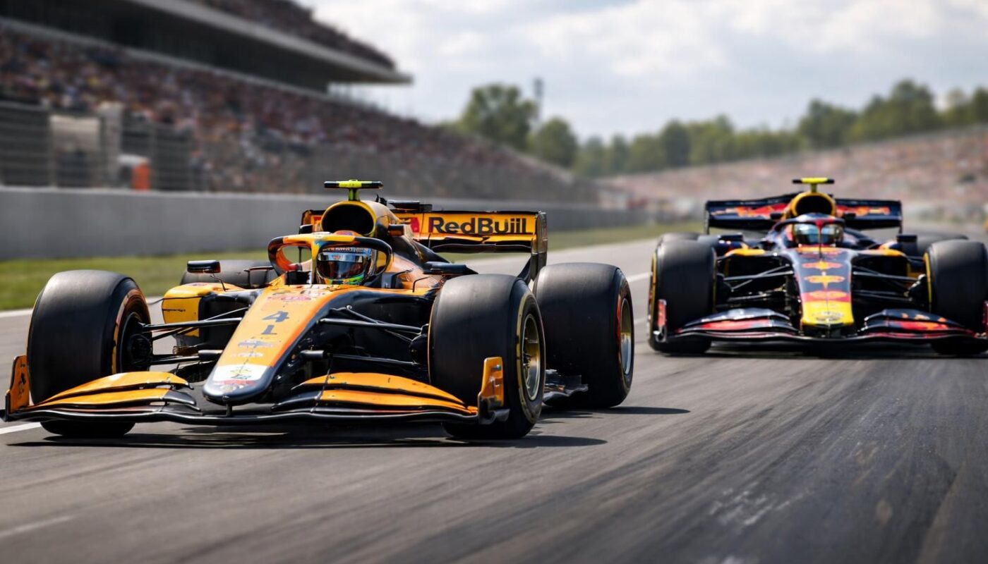 lando norris prend l'avantage sur max verstappen lors de la première journée des essais de pré-saison, promettant une saison de formule 1 intense et compétitive.