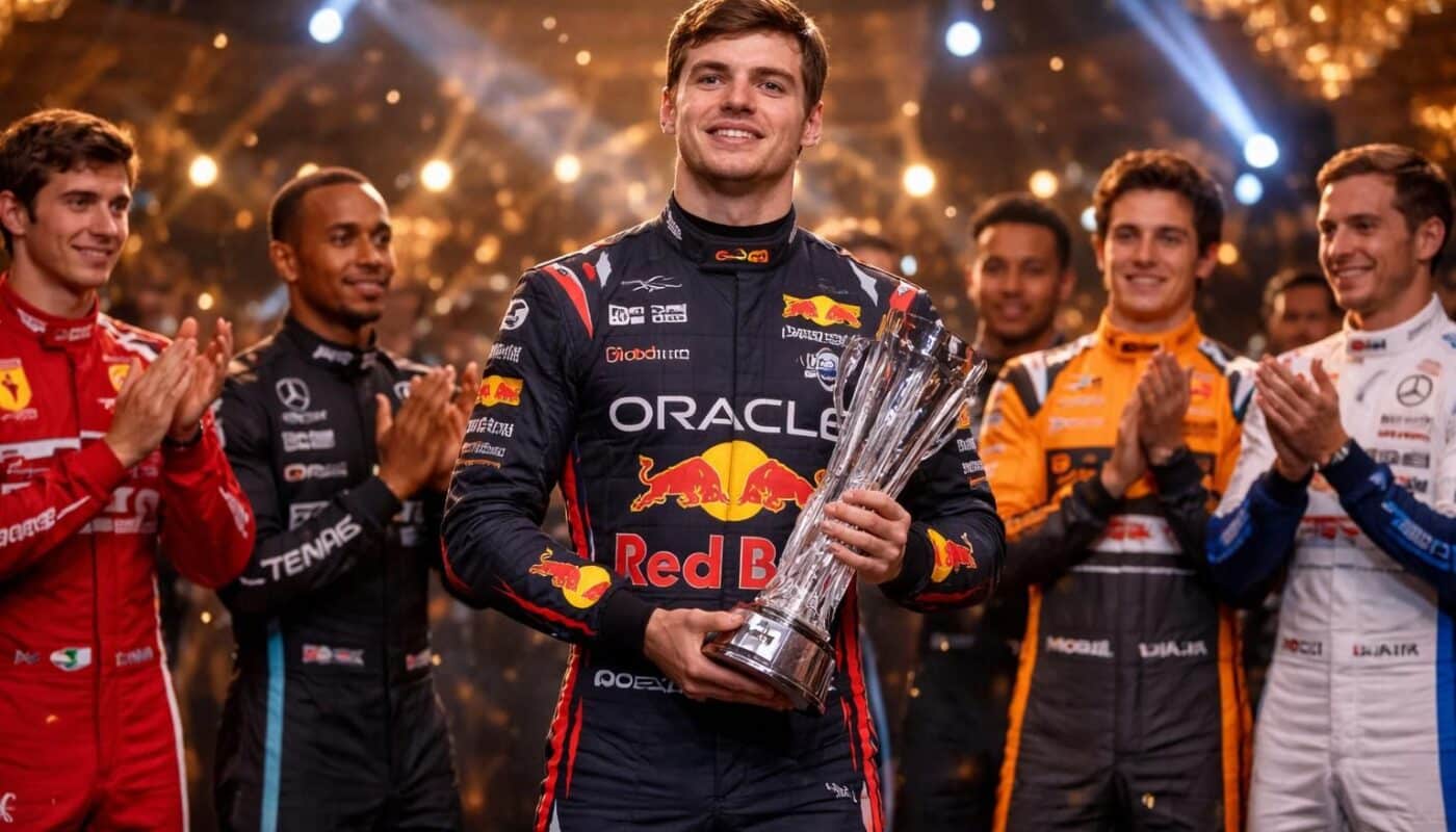 découvrez pourquoi max verstappen a été élu meilleur pilote de la saison 2025 par ses pairs, une reconnaissance de son talent et de ses performances exceptionnelles en formule 1.