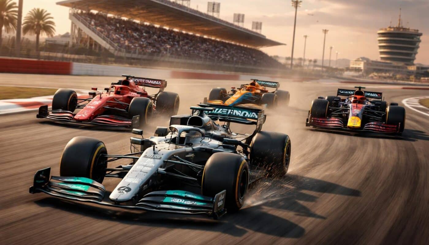 mercedes, ferrari, mclaren et red bull brillent lors de la première journée d'essais à bahreïn, annonçant une saison de formule 1 prometteuse et intense.
