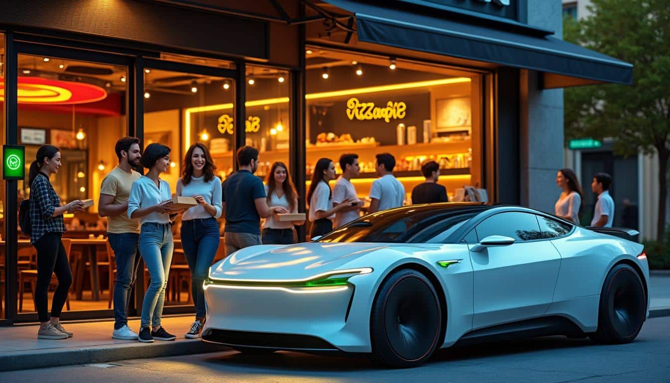 découvrez comment une simple visite pour une pizza s'est transformée en un départ au volant d'une voiture électrique révolutionnaire !