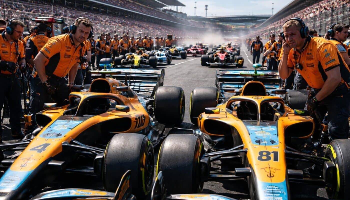 découvrez pourquoi norris et piastri étaient absents au départ et ce qui s’est exactement passé lors de cet événement crucial.