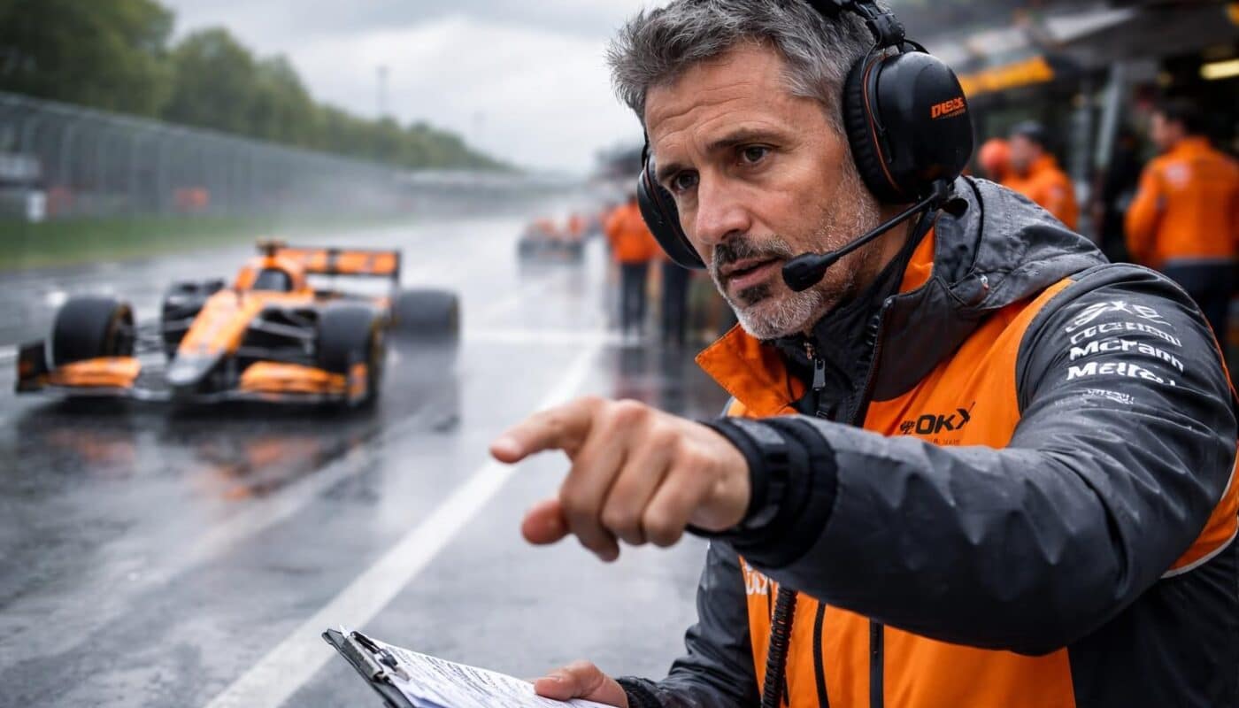 andrea stella explique les raisons derrière le choix des pilotes mclaren pour des pneus intermédiaires lors du grand prix du canada, soulignant l'importance d'analyser cette décision en tenant compte du contexte.