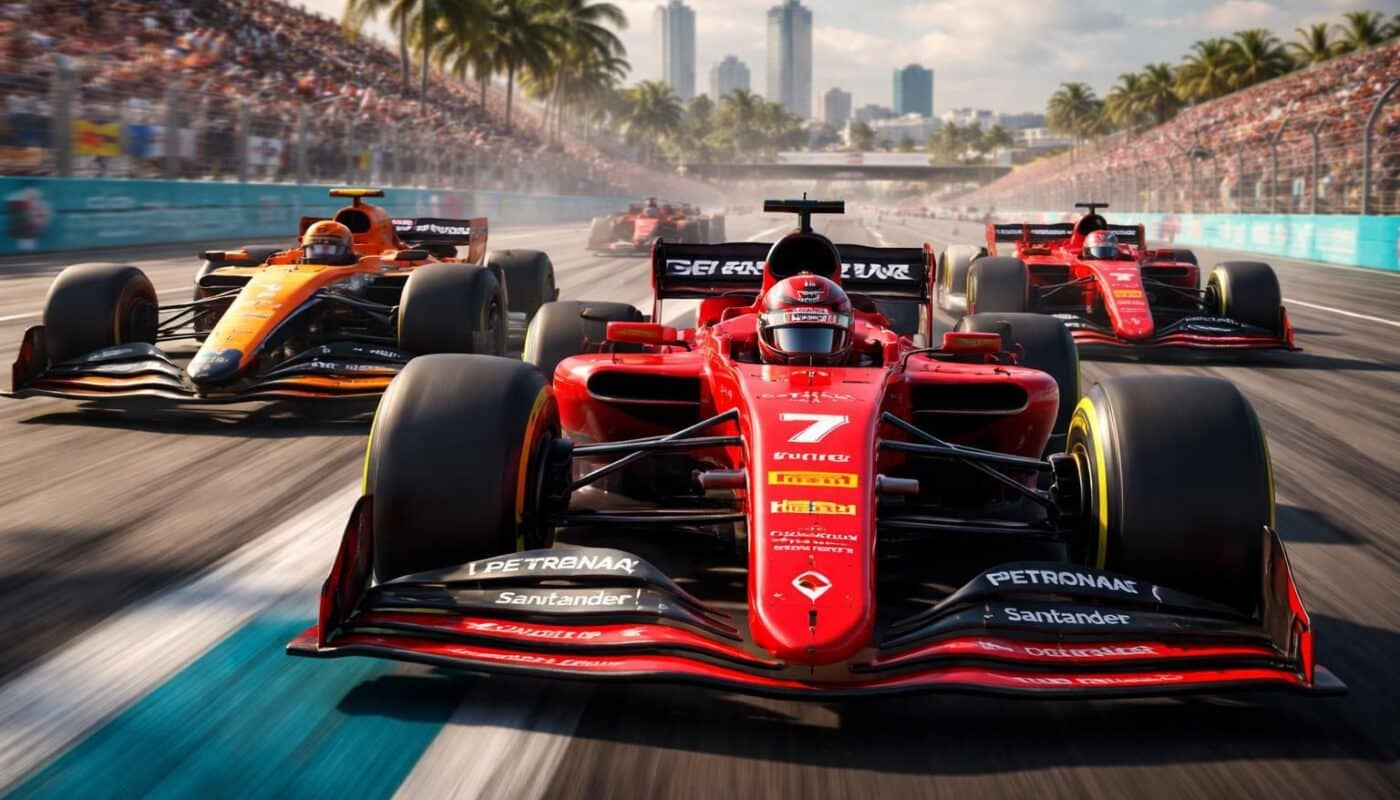 revivez le gp de miami : antonelli impressionnant en tête, mclaren qui confirme sa montée en puissance, tandis que hadjar et ferrari doivent faire face à une pression intense.