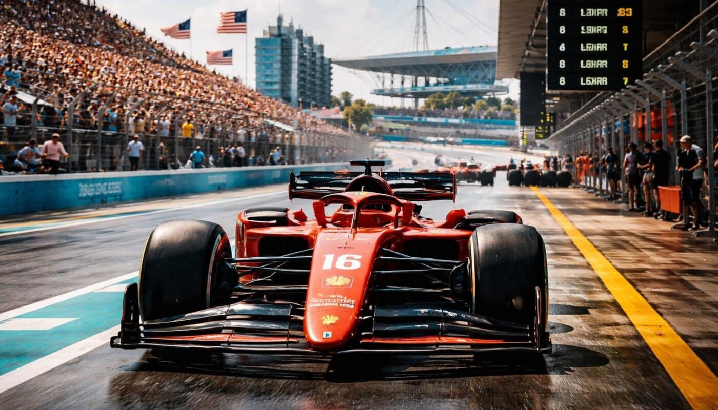 découvrez les détails du grand prix de miami où charles leclerc a été rétrogradé à la 8e place suite à une pénalité de 20 secondes, impactant fortement le classement final.