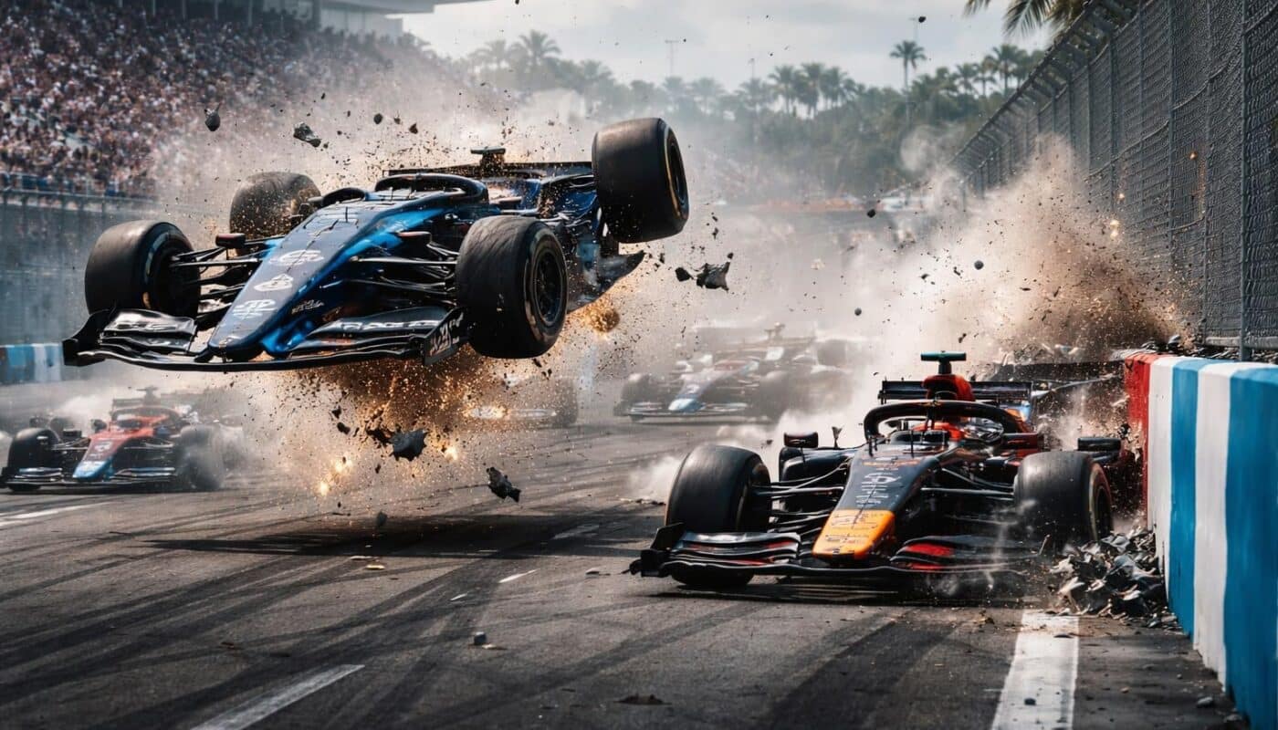 revivez le grand prix de miami marqué par le spectaculaire tonneau de pierre gasly et la collision d'isack hadjar avec le mur, poursuivant le calvaire des pilotes français en course.