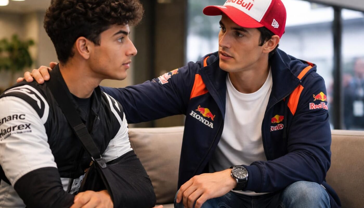 marc marquez partage ses conseils avisés à isack hadjar après sa blessure, saluant une décision sage et réfléchie pour sa récupération et son avenir en course.