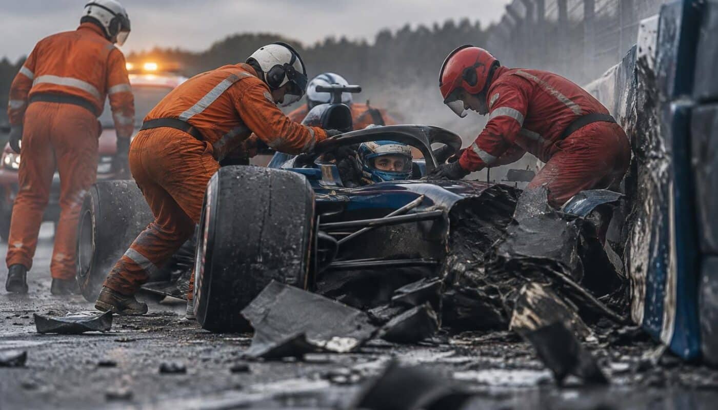 franco colapinto est victime d’un spectaculaire accident aux conséquences dévastatrices. découvrez les circonstances et les dernières informations.