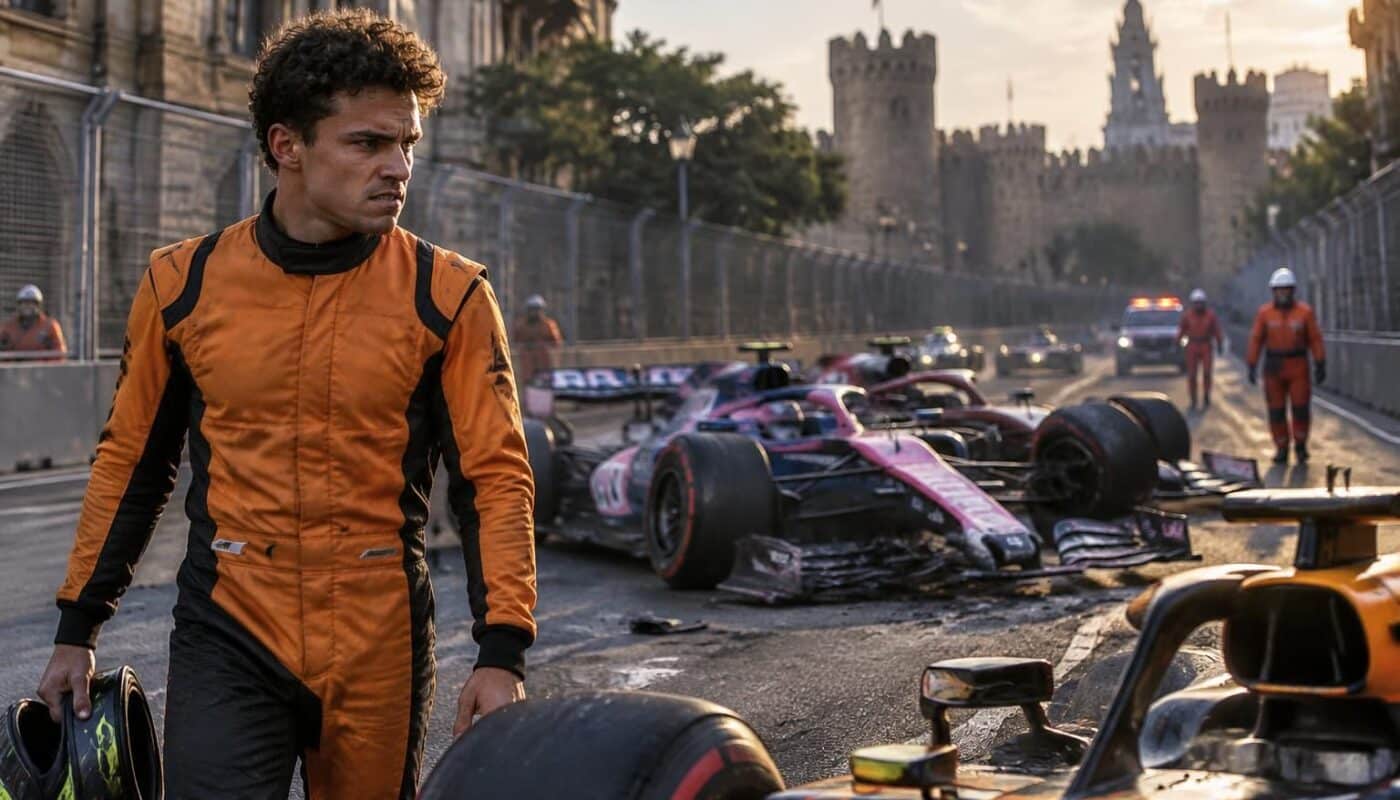 au gp d’azerbaïdjan, lando norris s’emporte après l’accident de franco colapinto et critique vivement son pilotage, qu’il juge indigne de la f1.