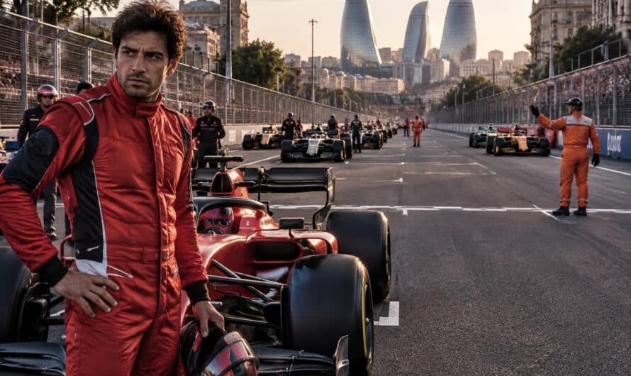 pénalisé avant le gp d’azerbaïdjan, carlos sainz reculera de cinq places sur la grille de départ. découvrez les raisons de cette sanction.