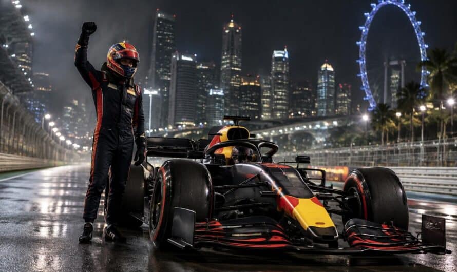 à singapour, max verstappen signe la pole position et poursuit un week-end parfait. le pilote se dit confiant : « nous sommes sur une bonne lancée ».
