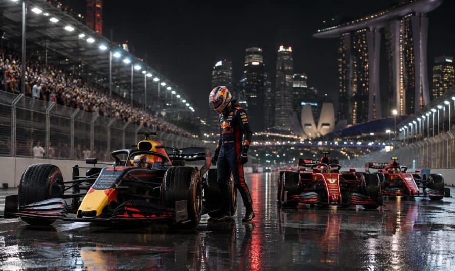 à singapour, max verstappen décroche sa 50e pole position en formule 1 et s’élancera devant les deux ferrari. découvrez la grille de départ.