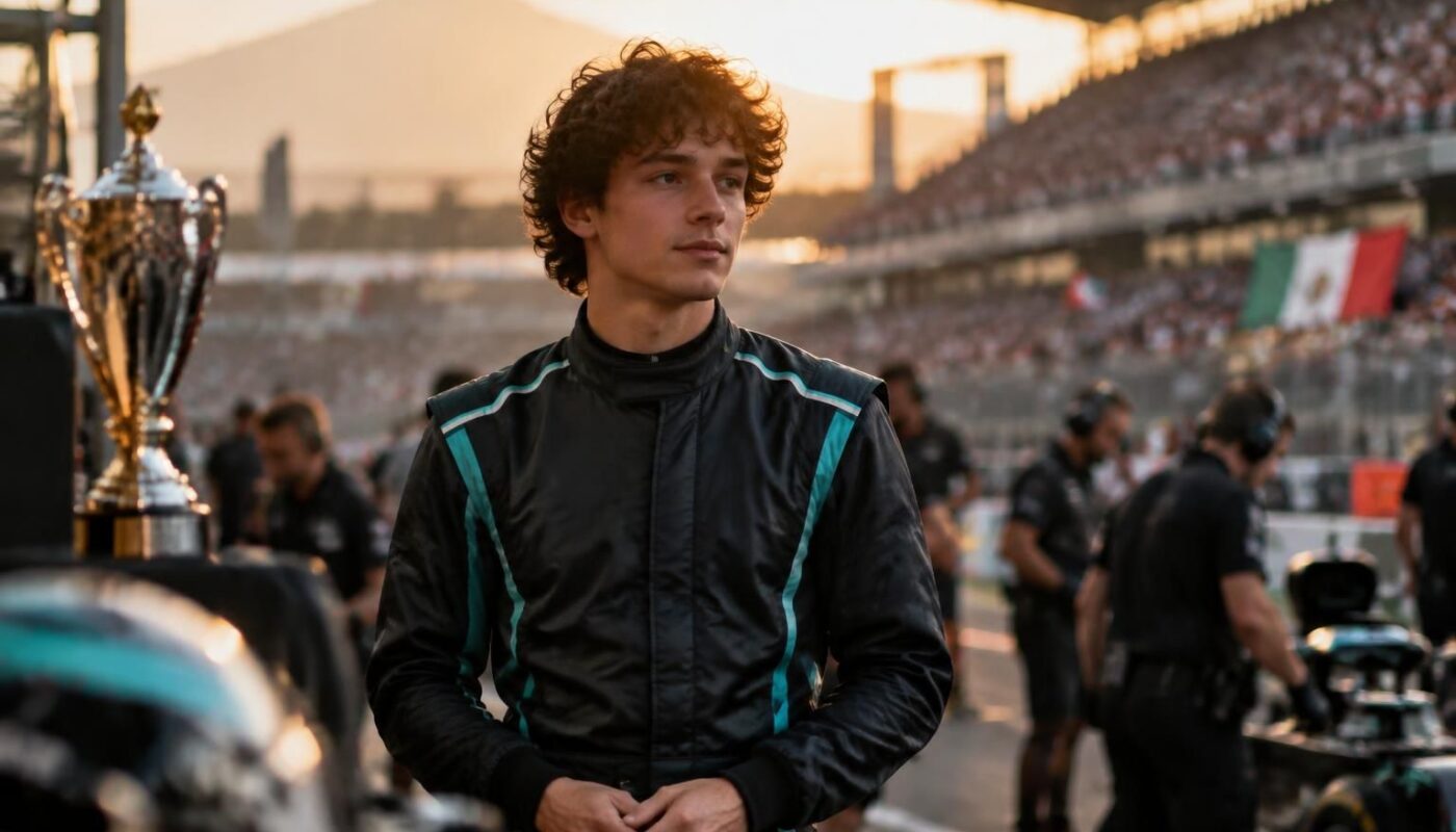 à l’approche du grand prix du mexique, kimi antonelli reste étonnamment serein, malgré un sacre qui semble désormais à portée de main.
