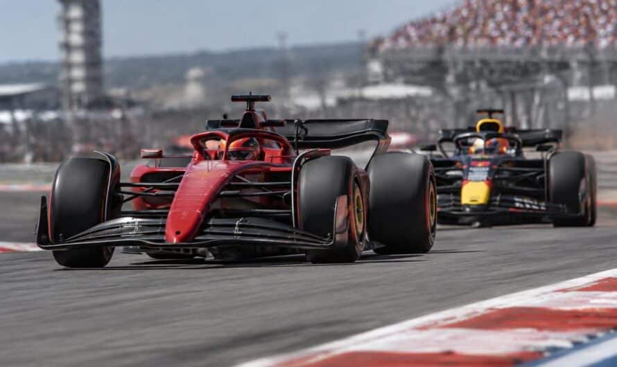 charles leclerc signe le meilleur temps des premiers essais libres du grand prix des états-unis, devant max verstappen.