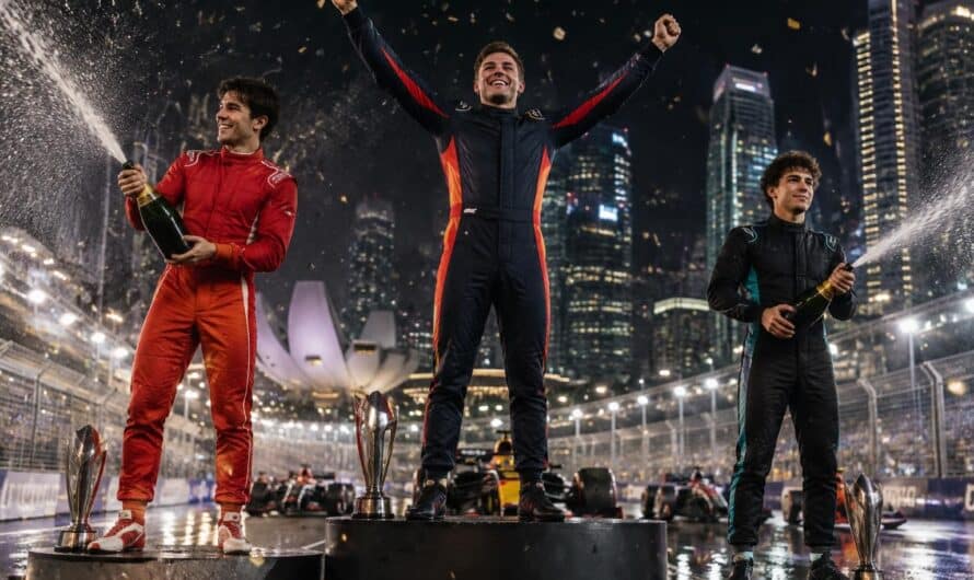 max verstappen remporte le grand prix de singapour devant charles leclerc et kimi antonelli. découvrez le classement et les temps forts de la course.