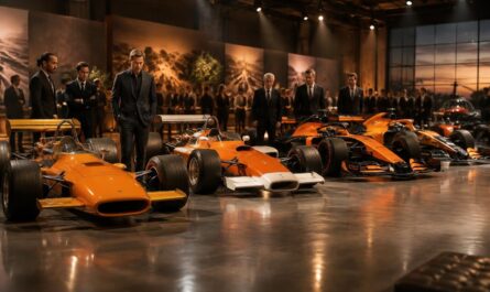 mclaren met aux enchères cinq formule 1 d’exception, pilotées par des champions du monde et brad pitt : découvrez ces monoplaces de légende.